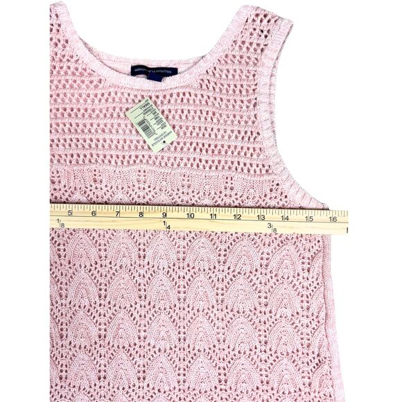 American Eagle Tank Top Womens Crochet Patterned Knit Sleeveless Small Pink Y2K - Picture 5 of 8